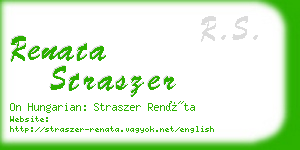 renata straszer business card